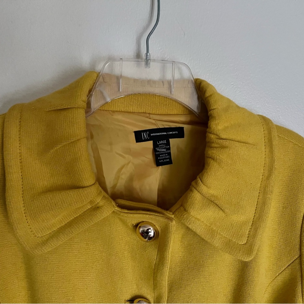 I.N.C. Yellow Jacket With Gold Buttons - image 5